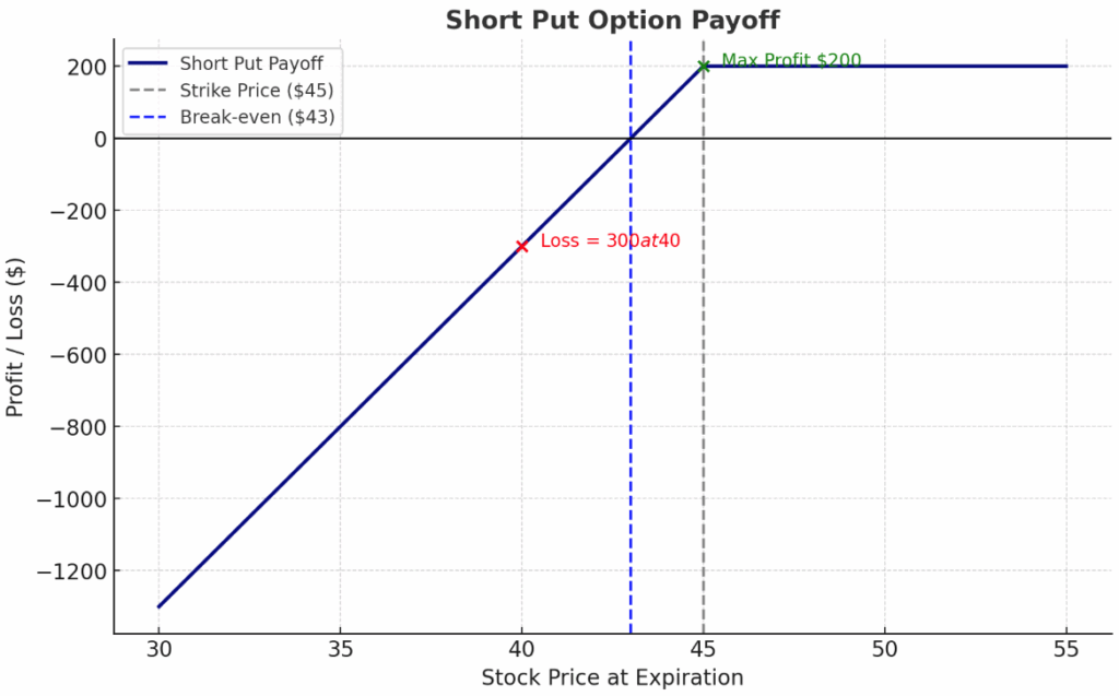 short put option example